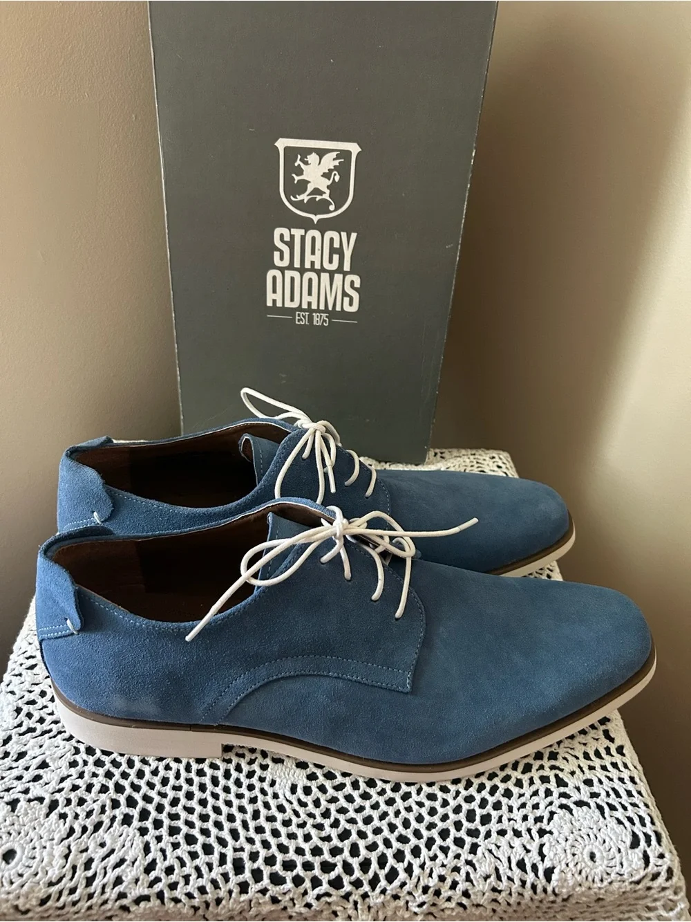 Stacy Adams blue suede